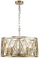 Люстра подвесная Rombik 3020/05/05P Stilfort бронзовая на 5 ламп, основание бронзовое в стиле лофт Люстра подвесная Rombik 3020/05/05P Stilfort бронзовая на 5 ламп, основание бронзовое в стиле лофт